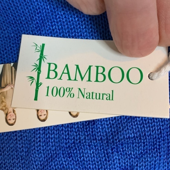 Lexi York 100% Bamboo Shawl Cape Scarf Blue Women’s One Size Eco Friendly Soft - Picture 5 of 10